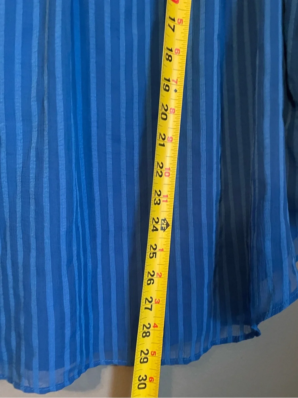 NWT Vince Camuto Sz 3X Womens Blue Striped Blouse Dress Top Shirt Ret $89! - Picture 10 of 11